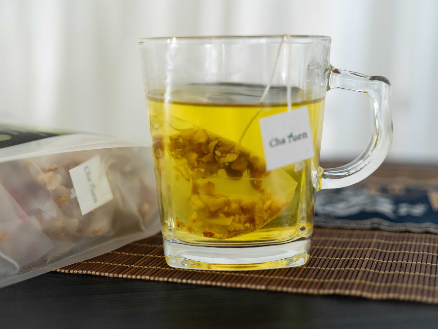Cha Yuen – 50pcs Osmanthus Pear Tea Heat-clearing Herbal Tea Bags assists in resolving phlegm and soothing throat discomfort