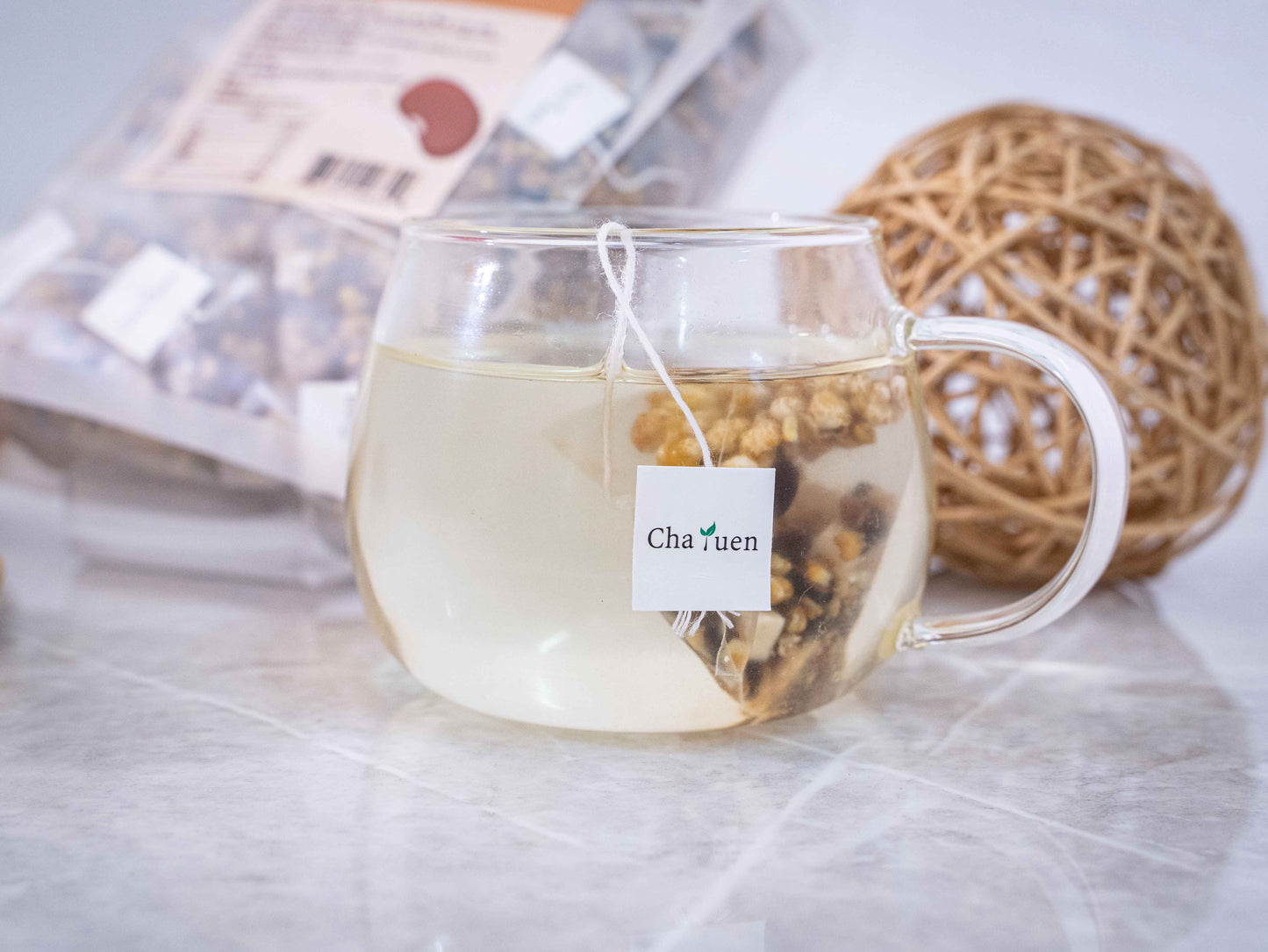 Cha Yuen – 50pcs Red Bean Coix Seed Tea Dewetting Herbal Tea Bags Nurture your spirit and help you sleep