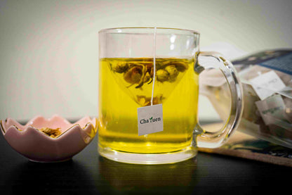 Cha Yuen – 50pcs Monk Fruit Chrysanthemum Tea Internal Heat Clearing Herbal Tea promote liver health and enhance lung moisturization